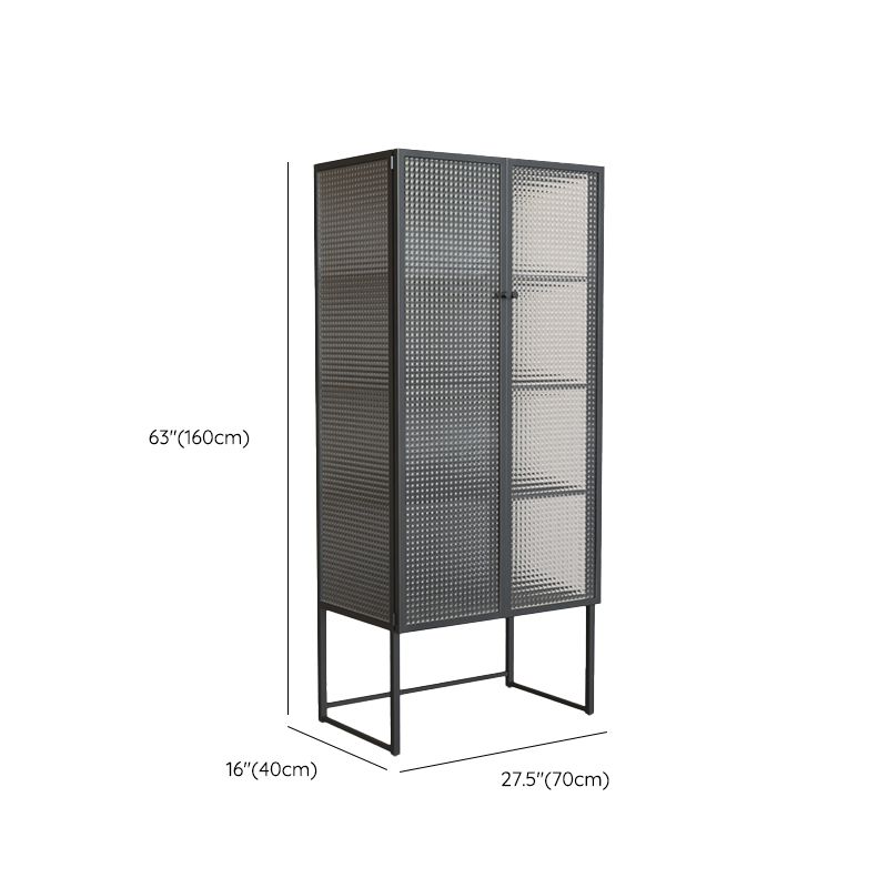 Puertas de vidrio de gabinete de curiosidad de metal contemporáneo Gabinete de buffet para comedor