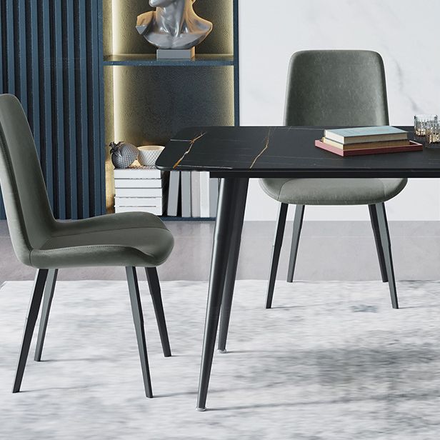 Modern Dining Table with Solid Back Chairs 1/4/6/7 Pieces Dinette Set Clearhalo 'Dining Room Sets' 'Dining Tables & Seating' 'dining_room_set' 'furn' 'furn_dining_room_set' 'Furniture' 'Kitchen & Dining Furniture' 1200x1200_2f082eb0-ebfe-4323-9d88-f8bcfa190bfd