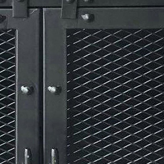 Black Industrial Accent Cabinet with Doors and Bar Pulls Storage Cabinet Clearhalo 'Cabinets & Chests' 'cabinets_chests' 'furn' 'furn_cabinets_chests' 'Furniture' 'Living Room Furniture' 1200x1200_2f08707a-2a61-421e-a415-254c7a29d6df