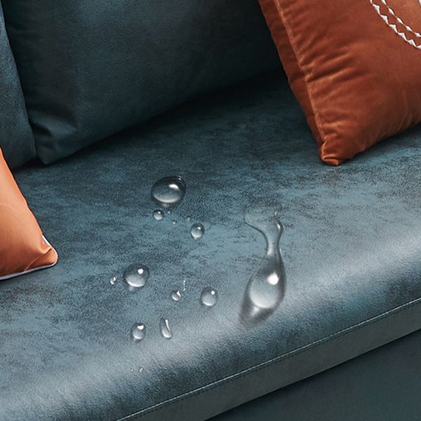 Divano macchie in pelle finta con il braccio top a cuscino a cuscino singolo per soggiorno