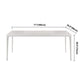 Modern White Sintered Stone Dining Table Rectangle Shape Standard Dining Table for Kitchen Clearhalo ' dining_table' 'Dining Tables & Seating' 'Dining Tables' 'Furniture' 'furniture_dining_table' 'Kitchen & Dining Furniture' 'kitchen&dining_furn' 'kitchen' 'kitchen_dining_table' 1200x1200_2f09eee5-8142-4663-8cb0-7b16cfe53d8a