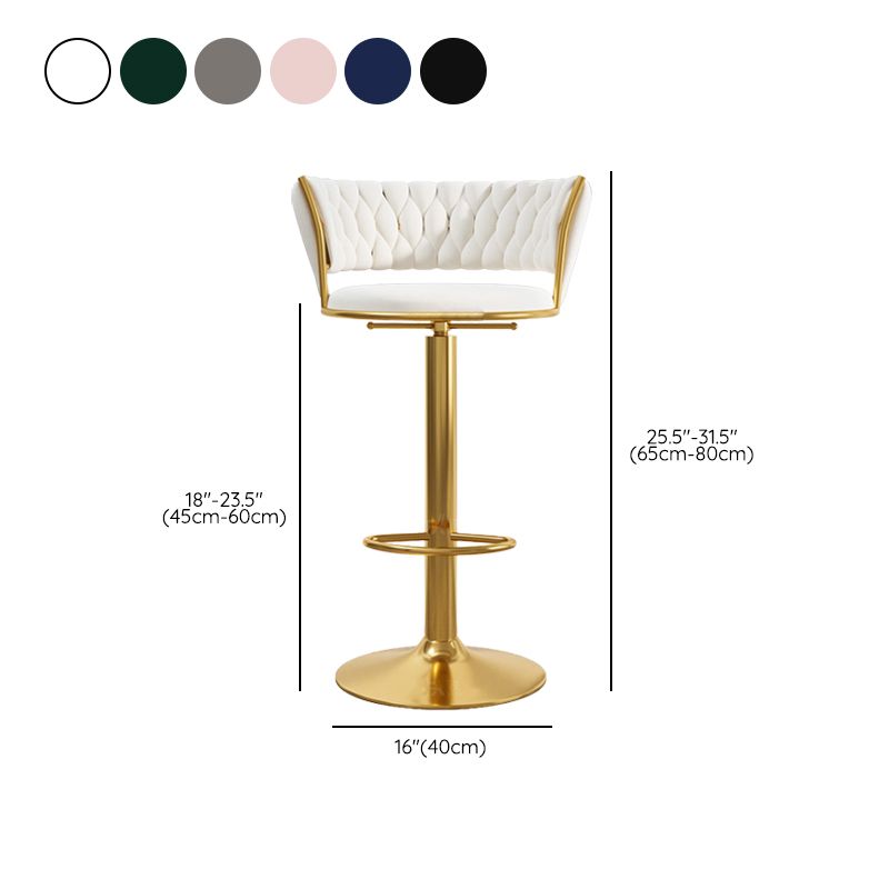 Modern Style Adjustable Backrest Counter Stool with Gold Base and Leather Cushion Clearhalo 'Bar Furniture' 'Bar Stools' 'bar_stools' 'furn' 'furn_bar_stools' 'Furniture' 'Kitchen & Dining Furniture' 1200x1200_2f0a0899-1188-4799-845b-b0b7646e862d