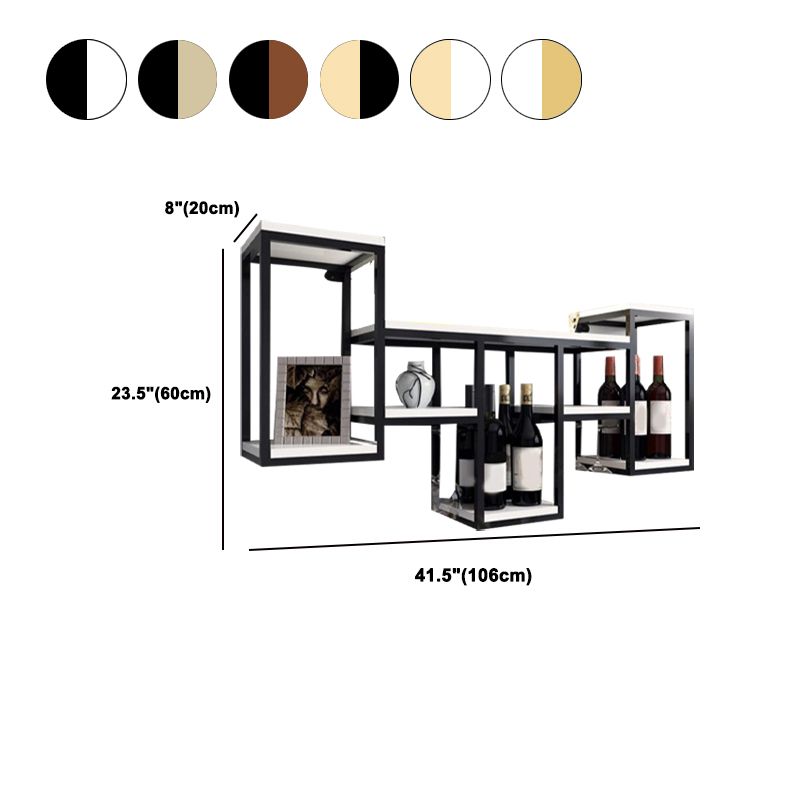 Industrielle Wandmontage Metall Weinregale 8 "W x 24" H -Weinregale für Wohnzimmer