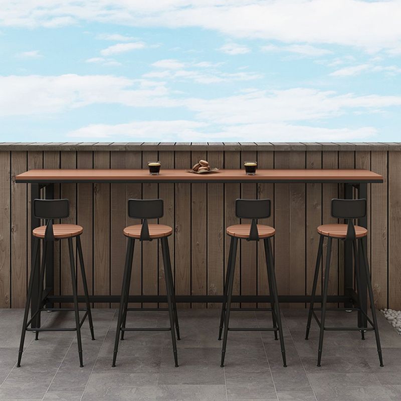 Set tavolo da bar industriale in legno Set bancone fisso da 1/2/5 pezzi per uso domestico