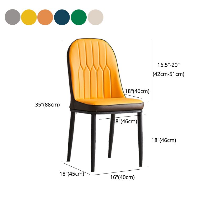 Modern Parsons Dining Chair PU Leather Chairs for Dining Room Clearhalo 'Dining Chairs' 'Dining Tables & Seating' 'dining_chair' 'furn' 'furn_dining_chair' 'Furniture' 'furniture_dining_chair' 'Kitchen & Dining Furniture' 1200x1200_2f0ea419-ad78-4375-8a6f-a1c70016b45d