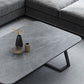 Rectangle Stone Top Coffee Table with Black Metal Trestle Base Clearhalo 'Coffee & Accent Tables' 'Coffee Tables' 'coffee_tables' 'furn' 'furn_coffee_tables' 'Furniture' 'Living Room Furniture' 1200x1200_2f1050ae-c204-4d01-ac32-51a1fffda50b