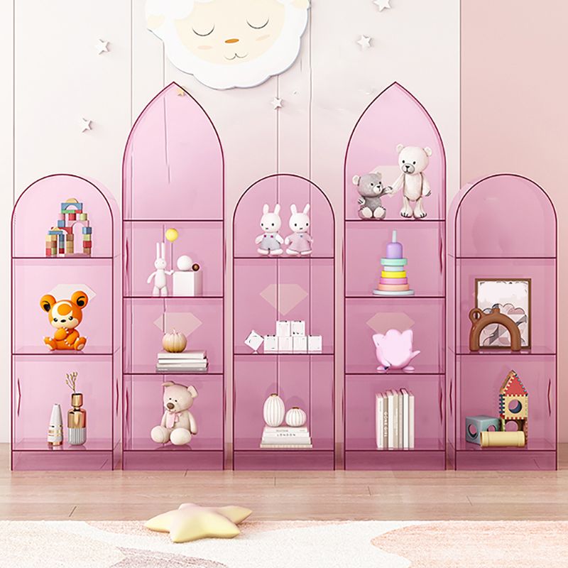 Glam Bookcase Standard Acrylic Closed Back Bookshelf in Burnish