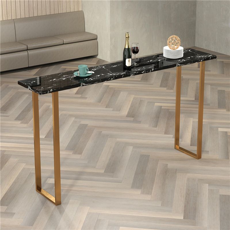 Table de comptoir de bar en faux marbre Glam Table de comptoir de bar rectangulaire pour la cuisine