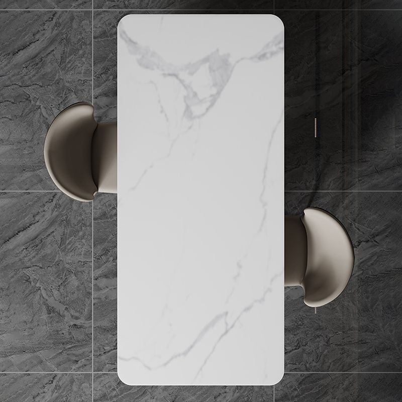 Designer Style Sintered Stone Dining Set Rectangle 1/3/4/5 Pieces Dining Table with Chairs Clearhalo 'Dining Room Sets' 'Dining Tables & Seating' 'dining_room_set' 'furn' 'furn_dining_room_set' 'Furniture' 'furniture_dining_room_set' 'Kitchen & Dining Furniture' 1200x1200_2f117aa0-abd4-49ed-898e-644630b4112a