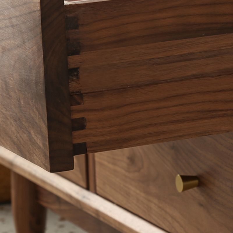 Moderne vaste houten glazen deuren bijboordkast met kasten en laden