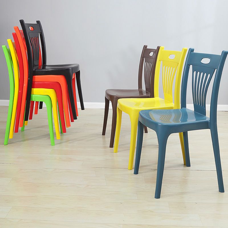 Modern Style Plastic Dining Chair Dining Stackable Armless Side Chair for Kitchen (Set of 4) Clearhalo ' kitchen&dining_furn' 'Dining Chairs' 'Dining Tables & Seating' 'dining_chair' 'furn' 'furn_dining_chair' 'Furniture' 'furniture_dining_chair' 'Kitchen & Dining Furniture' 'kitchen' 1200x1200_2f120136-13a8-4d3d-86c9-fb856f22f226