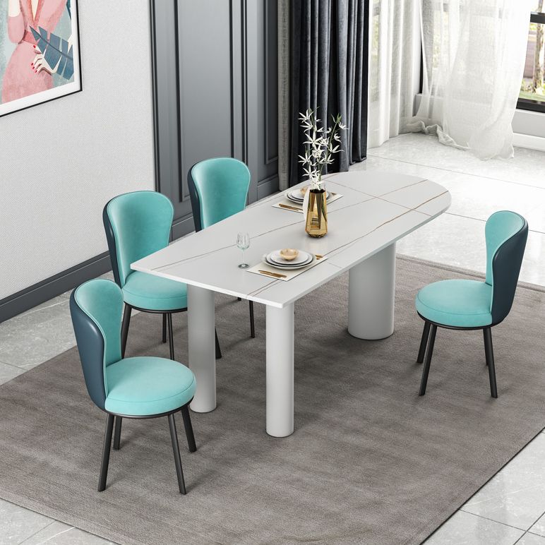 Metal Contemporary Free Form Table Sintered Stone Dining Table for Home Clearhalo ' dining_table' 'Dining Tables & Seating' 'Dining Tables' 'furn' 'furn_dining_table' 'Furniture' 'furniture_dining_table' 'Kitchen & Dining Furniture' 'kitchen&dining_furn' 'kitchen' 'kitchen_dining_table' 1200x1200_2f13a47a-7c7b-4b82-bd81-b513fbed2968