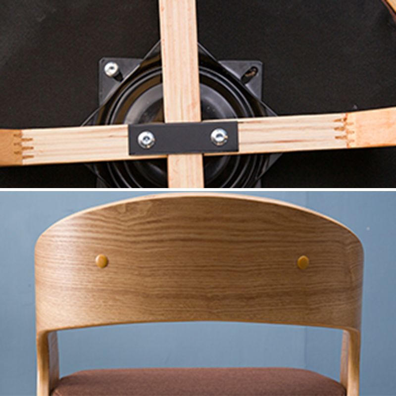 Contemporary Swivel Side Dining Room Chair Open Back Chair for Home Use Clearhalo ' kitchen&dining_furn' 'Dining Chairs' 'Dining Tables & Seating' 'dining_chair' 'furn' 'furn_dining_chair' 'Furniture' 'furniture_dining_chair' 'Kitchen & Dining Furniture' 'kitchen' 1200x1200_2f152baa-a9cc-48ed-ab1d-76c6a5bedccb