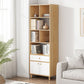 Bibliothèque en bois d'ingénierie Bibliothèque contemporaine standard avec tiroirs