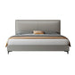 Grey Wooden Standard Bed with Rectangular Leather Panel Headboard Clearhalo 'Bedroom Furniture' 'Beds' 'furn' 'furn_beds' 'Furniture' 1200x1200_2f191dbd-4e1e-484c-92cb-7a286c4ffdfd
