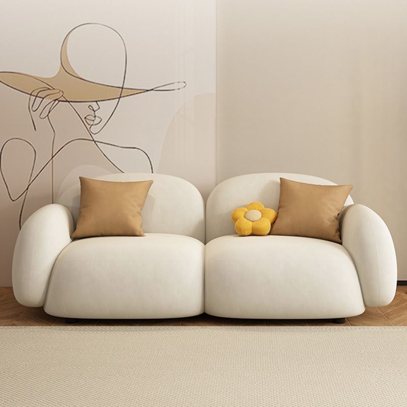 Appartement de salon du bras carré de style moderne Souins en blanc