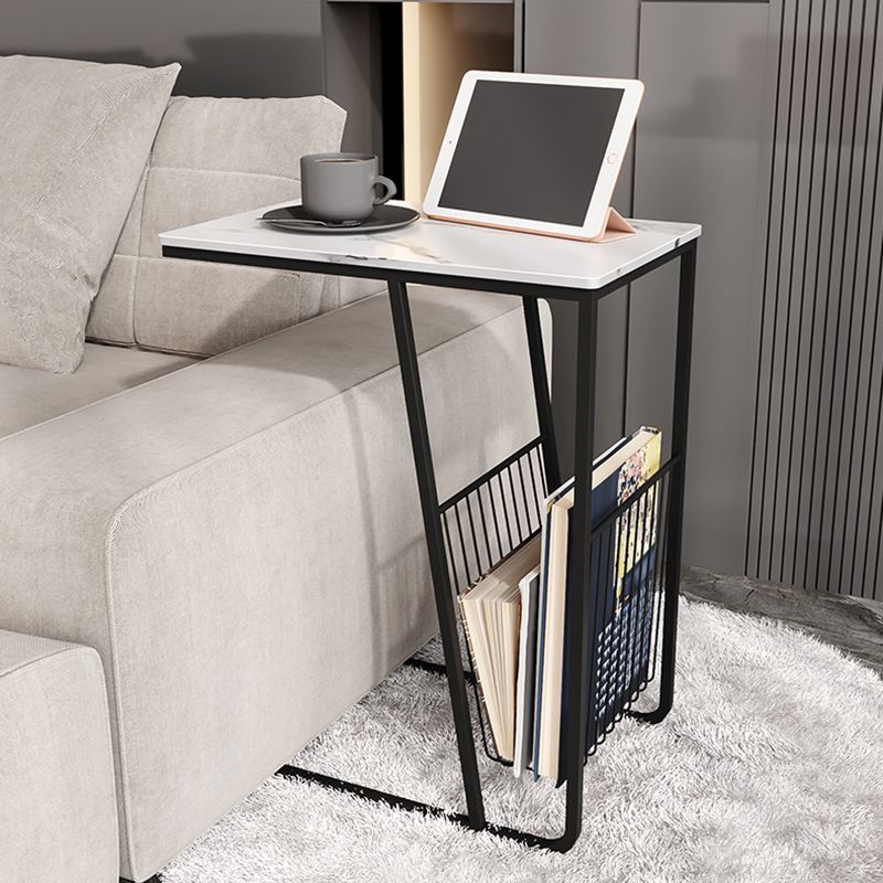 Mesa nocturna de almacenamiento industrial de hierro de 1Shelf de hierro, 24 "de alto