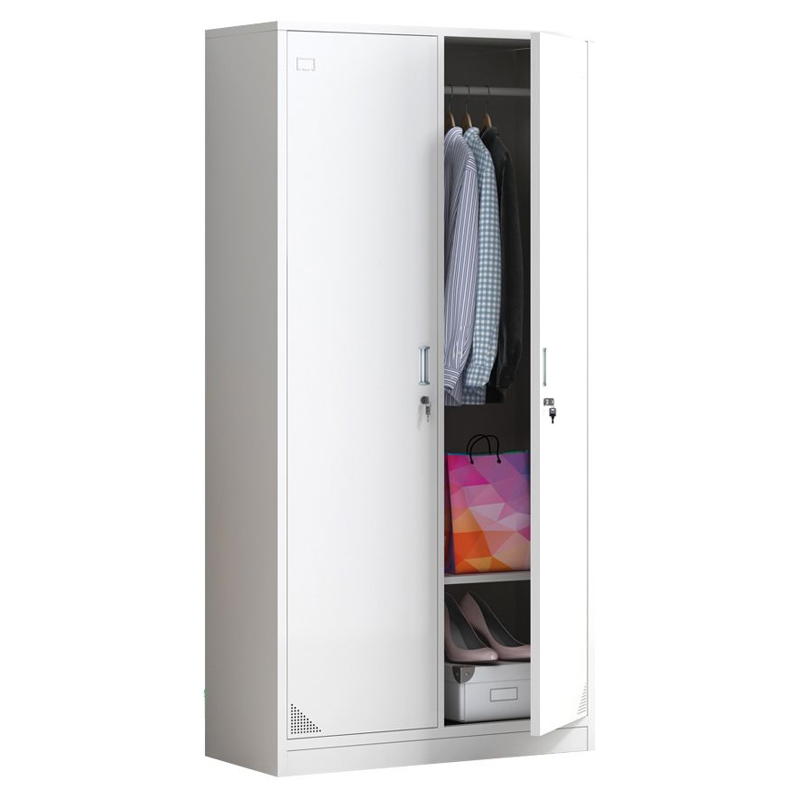 Modern & Contemporary Cabinet for Bathroom Grey Metal Storage Cabinet Clearhalo 'Armoires & Wardrobes' 'armoires_wardrobes' 'Bedroom Furniture' 'furn' 'furn_armoires_wardrobes' 'Furniture' 1200x1200_2f1a88f7-0b66-4985-b837-6804dbb26d10