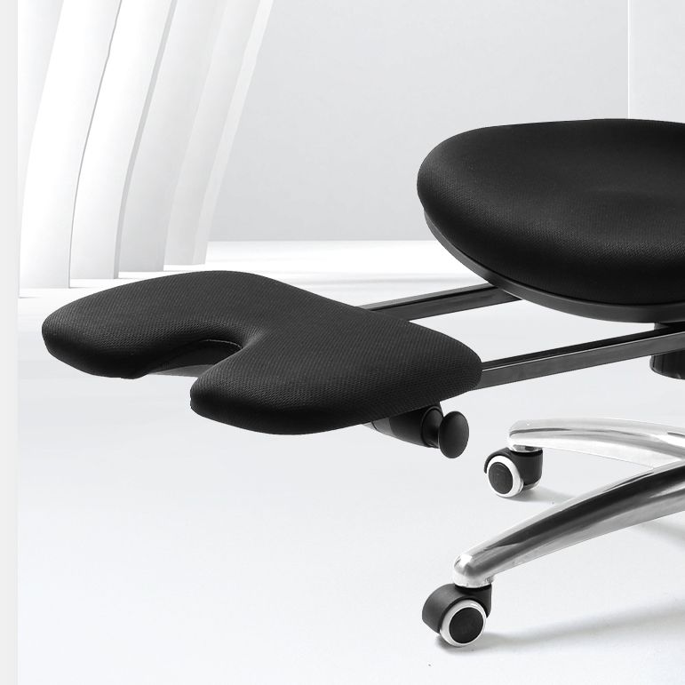 Chaise de bureau moderne Hauteur de siège réglable chaise de bureau noire avec roues