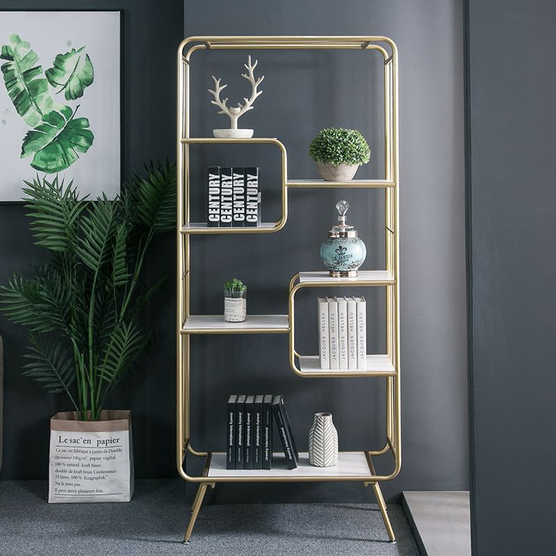 Modern Metal Bookshelf Etagere Open Shelf Bookcase with Shelves Clearhalo 'Bookcases' 'furn' 'furn_bookcases' 'Furniture' 'Office Furniture' 1200x1200_2f1b9ba3-f2b8-429e-b617-5054e507087c