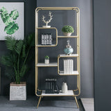 Modern Metal Bookshelf Etagere Open Shelf Bookcase with Shelves