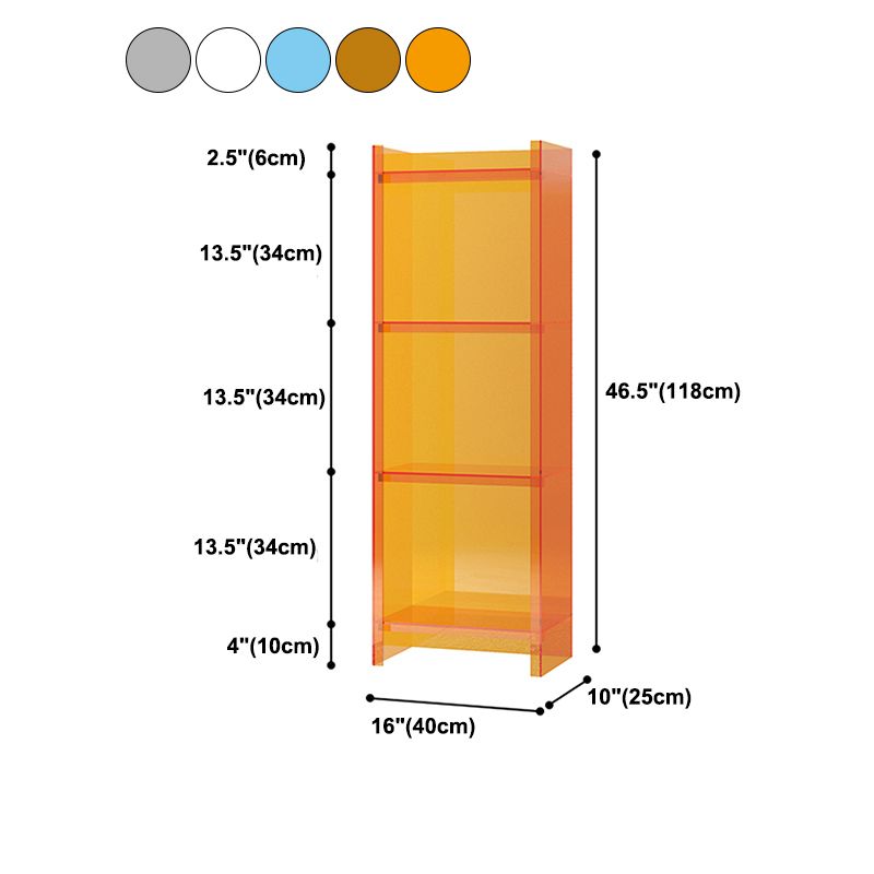 Scandinavian Acrylic Standard Bookshelf Closed Back Vertical Bookshelf Clearhalo 'Bookcases' 'furn' 'furn_bookcases' 'Furniture' 'furniture_bookcases' 'kitchen' 'kitchen_bookcases' 'Living Room Furniture' 'Office Furniture' 1200x1200_2f1d1a6b-36a4-420b-b529-369cbc3b6f6a