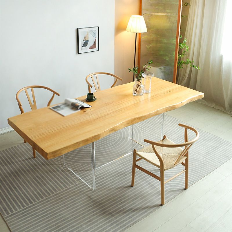 Modern 1/2/3/4 Pieces Rectangle Dining Set Solid Wood Dining Table with Chairs Clearhalo 'Dining Room Sets' 'Dining Tables & Seating' 'dining_room_set' 'furn' 'furn_dining_room_set' 'Furniture' 'furniture_dining_room_set' 'Kitchen & Dining Furniture' 'kitchen&dining_furn' 'kitchen' 1200x1200_2f1d7939-c6f0-43f7-b89e-11540dd8b796