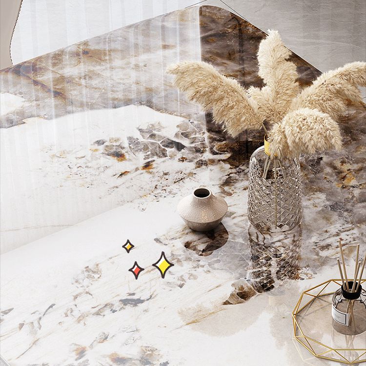 Noordse 1/2/5/7 stukken meubels rechthoekige stenen eettafel in wit gezet