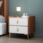 Moderne 20 Zoll H Night Tischstein Top 2-Drawer-Aufbewahrung Nachttisch mit Beinen