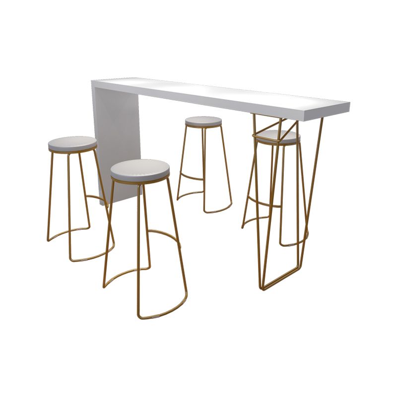 Modern White Metal Bistro Accent Dining Table Cafe Rectangle Patio Bar Table Clearhalo 'Bar Furniture' 'Bar Tables' 'bar_tables' 'furn' 'furn_bar_tables' 'Furniture' 'furniture_bar_tables' 'Kitchen & Dining Furniture' 'kitchen&dining_furn' 'kitchen' 1200x1200_2f21f089-8675-4d9c-a167-f4ad66945365