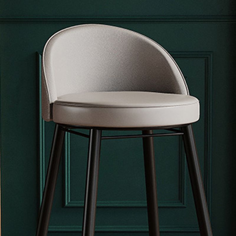 Faux Leather Armless Bar Stool Industrial Low Back Bar Chair with Metal Footrest Clearhalo 'Bar Furniture' 'Bar Stools' 'bar_stools' 'furn' 'furn_bar_stools' 'Furniture' 'Kitchen & Dining Furniture' 1200x1200_2f2243bb-ea93-4558-9878-155f476d947a