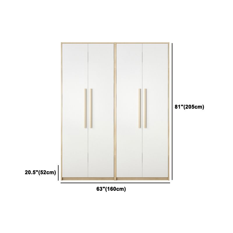 Modern Style Home Wardrobe Armoire Solid Wood and Engineered Wood Wardrobe Cabinet Clearhalo 'Armoires & Wardrobes' 'armoires_wardrobes' 'Bedroom Furniture' 'furn' 'furn_armoires_wardrobes' 'Furniture' 1200x1200_2f22e08f-e28c-462c-ad79-7e97b12ca39e