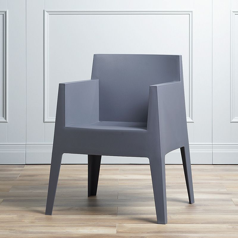 Contemporary Style Dining Chairs Arm Dining Chairs with Plastic Legs for Kitchen Clearhalo 'Dining Chairs' 'Dining Tables & Seating' 'dining_chair' 'furn' 'furn_dining_chair' 'Furniture' 'Kitchen & Dining Furniture' 1200x1200_2f23189c-0500-4067-9c4f-f58af268a44a