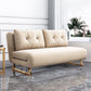 Cushion Back Futon Sofa Bed Pillow Included Sleeper Sofa with Gold Leg Clearhalo 'furn' 'furn_futons' 'Furniture' 'Futons & Daybeds' 'Futons' 'Living Room Furniture' 1200x1200_2f24fb34-e400-415c-9e44-1f6006284f21