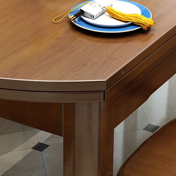 Dining Room Extendable Dinner Table Rubberwood 4 Legs Dining Table