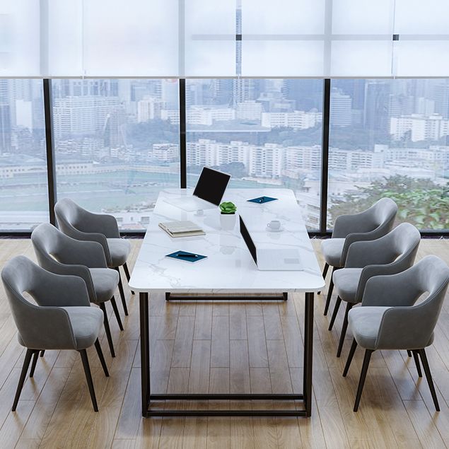 Glam Style Marble Writing Desk Rectangular Sled Base Office Desk Clearhalo 'Furniture' 'furniture_office_desk' 'Office Desks' 'Office Furniture' 'office_desk' 1200x1200_2f277e59-bfcb-4d11-b5f0-32ffa04bcecc