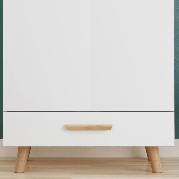 Armoire blanche moderne pour armoire en bois d'ingénierie à domicile avec portes à charnière