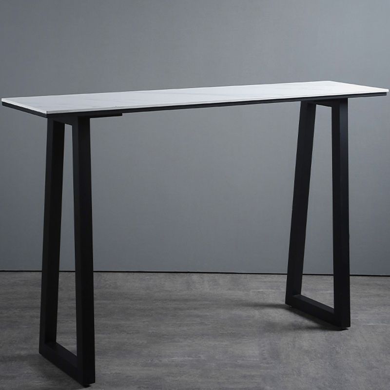 Industrial Bar Table 42-inch Height Stone Top Bistro Table for Coffee Shop Clearhalo 'Bar Furniture' 'Bar Tables' 'bar_tables' 'furn' 'furn_bar_tables' 'Furniture' 'furniture_bar_tables' 'Kitchen & Dining Furniture' 1200x1200_2f290656-9b94-47f6-bf30-117a85c92979