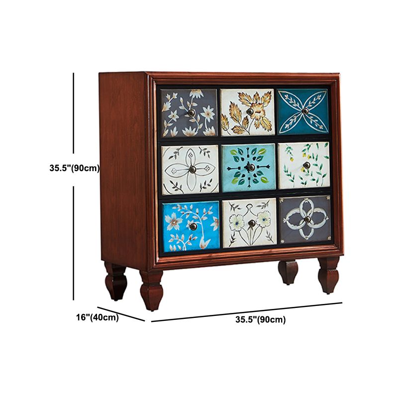 Mid-Century Modern Wood Cabinet Knobs Side Cabinet with Drawer Clearhalo 'Cabinets & Chests' 'cabinets_chests' 'furn' 'furn_cabinets_chests' 'Furniture' 'Living Room Furniture' 1200x1200_2f2aec34-0cc9-47f1-aaeb-19d687a701f6