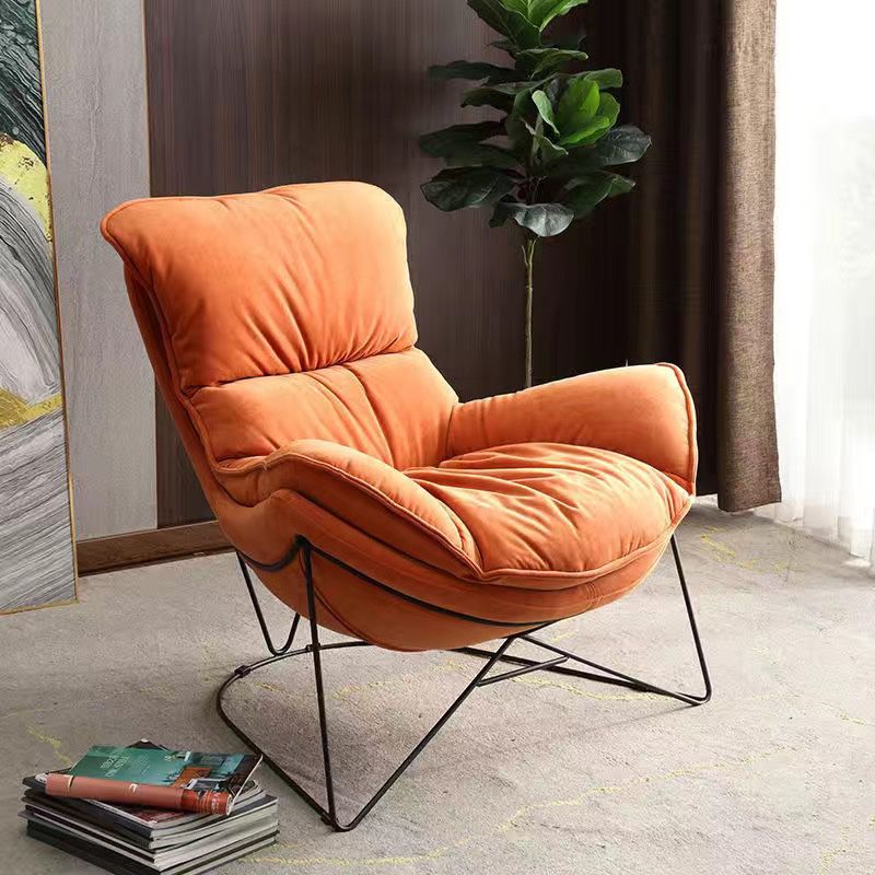 26.77" L x 37.40" W x 34.64" H Reclining Armless Lounge Chair with Sewn Pillow Back Clearhalo 'Accent Chairs' 'accent_chairs' 'Chairs & Seating' 'furn' 'furn_accent_chairs' 'Furniture' 'furniture_accent_chairs' 'Living Room Furniture' 1200x1200_2f2c190d-e9f8-40ef-b024-c065a320c5f5