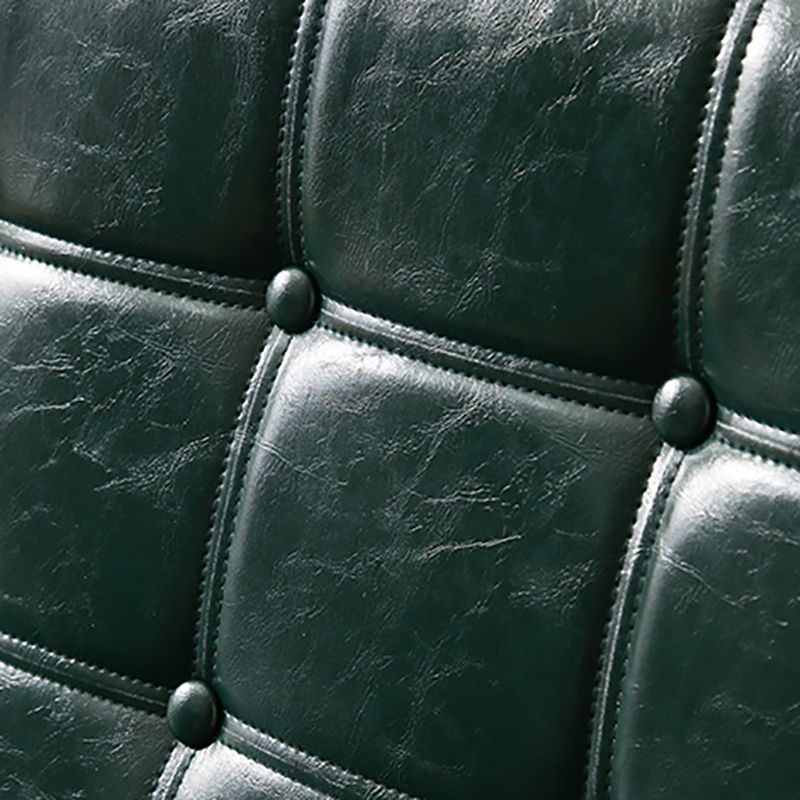 ブラウンモダンビスケットバック本革標準ソファ27.56 "高四角いアームソファ