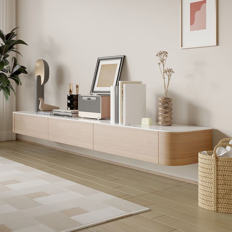 Contemporary Stone Media Console Wall Mounted White TV Console Clearhalo 'furn' 'furn_tv_stands_entertainment_centers' 'Furniture' 'Living Room Furniture' 'TV Stands & Entertainment Centers' 'TV Stands & Media Storage Furniture' 'tv_stands_entertainment_centers' 1200x1200_2f2d6e8c-c581-4385-8696-bb263f8cc082