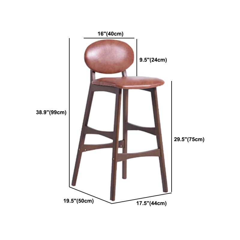 Table de table de bar en bois en chêne moderne 1/2 pièces comptoir en bois avec tabourets en cuir