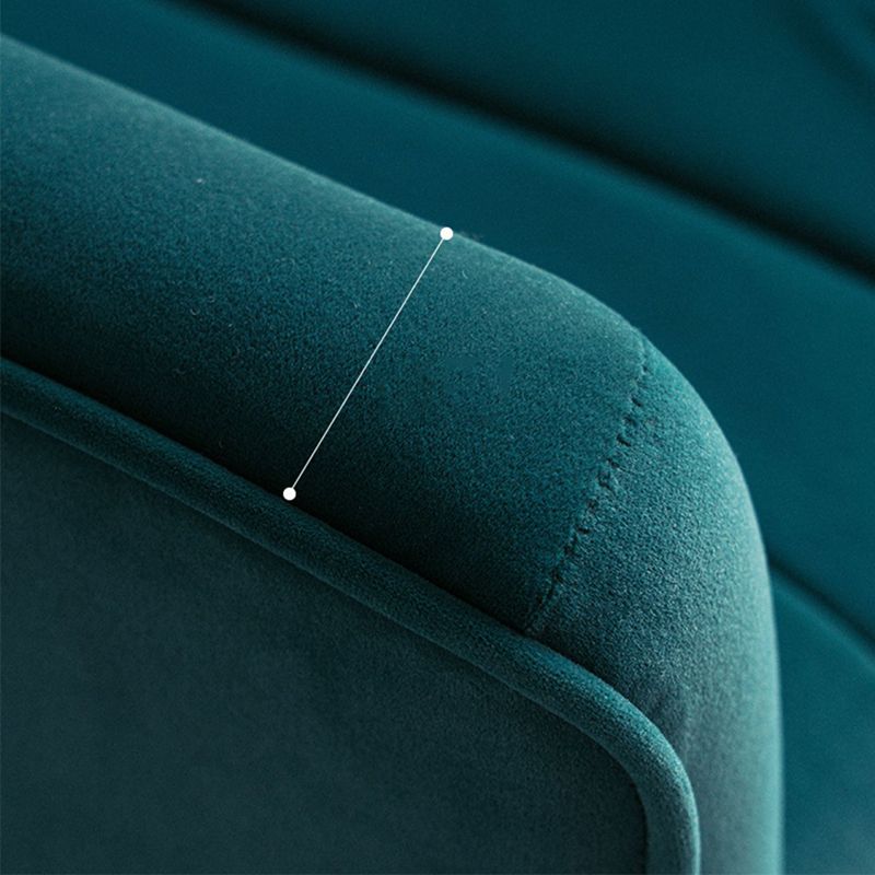 Scandinavian Accent Chair Velvet Wingback Chair with Sewn Pillow Back and Basic Four Legs Clearhalo 'Accent Chairs' 'accent_chairs' 'Chairs & Seating' 'furn' 'furn_accent_chairs' 'Furniture' 'furniture_accent_chairs' 'Living Room Furniture' 1200x1200_2f2fdb85-2507-41b3-8f94-a710d58be364