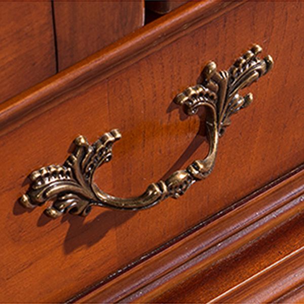 Traditional Rubberwood Display Stand Glass Doors Display Cabinet for Living Room Clearhalo 'Display & China Cabinets' 'display_china_cabinets' 'furn' 'furn_display_china_cabinets' 'Furniture' 'Kitchen & Dining Furniture' 1200x1200_2f304640-841f-479a-afcf-4d92c57a8100