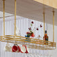 Industrial Hanging Glass & Stemware Holder Metal Wine Holder