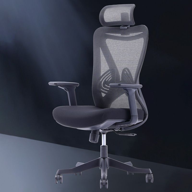 Modern Office Chair Adjustable Seat Height Desk Chair with Wheels Clearhalo 'furn' 'furn_office_chair' 'Furniture' 'Office Chairs' 'Office Furniture' 'office_chair' 1200x1200_2f31aaf6-8831-4741-a8db-cc3db32c8c4a