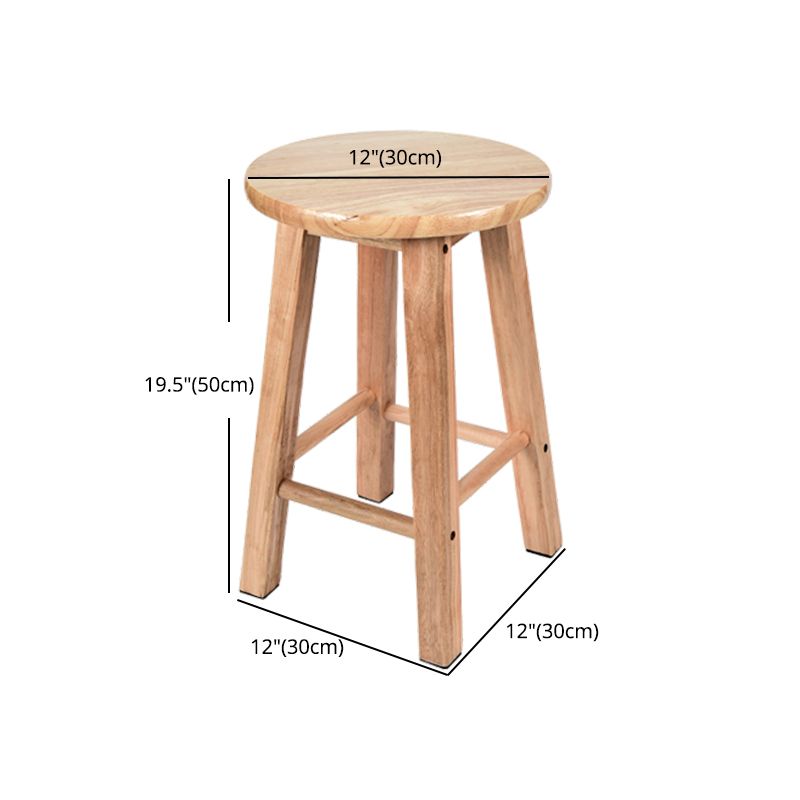 Modern Armless Backless Counter Stool Oak Wood Kitchen Bar Stool with Seat and Pedal Clearhalo 'Bar Furniture' 'Bar Stools' 'bar_stools' 'furn' 'furn_bar_stools' 'Furniture' 'furniture_bar_stools' 'Kitchen & Dining Furniture' 1200x1200_2f353aad-8c4d-4051-a9b4-412a8a5cdce0