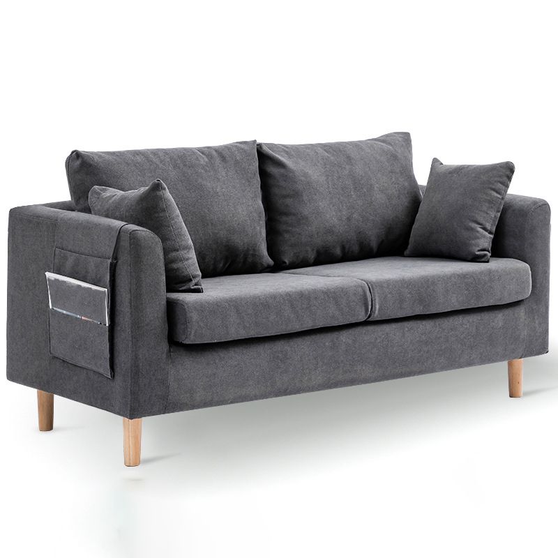 Scandinavian Sewn Pillow Back Sofa Slipcovered Loveseat with Storage for Apartment Clearhalo 'furn' 'furn_sofas' 'Furniture' 'furniture_sofas' 'kitchen' 'kitchen_sofas' 'Living Room Furniture' 'Sofa' 'sofas' 1200x1200_2f35fccd-e7d4-40d8-bbbc-0a3df0853f6e