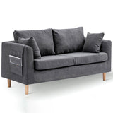 Scandinavian Sewn Pillow Back Sofa Slipcovered Loveseat with Storage for Apartment Clearhalo 'furn' 'furn_sofas' 'Furniture' 'furniture_sofas' 'kitchen' 'kitchen_sofas' 'Living Room Furniture' 'Sofa' 'sofas' 1200x1200_2f35fccd-e7d4-40d8-bbbc-0a3df0853f6e